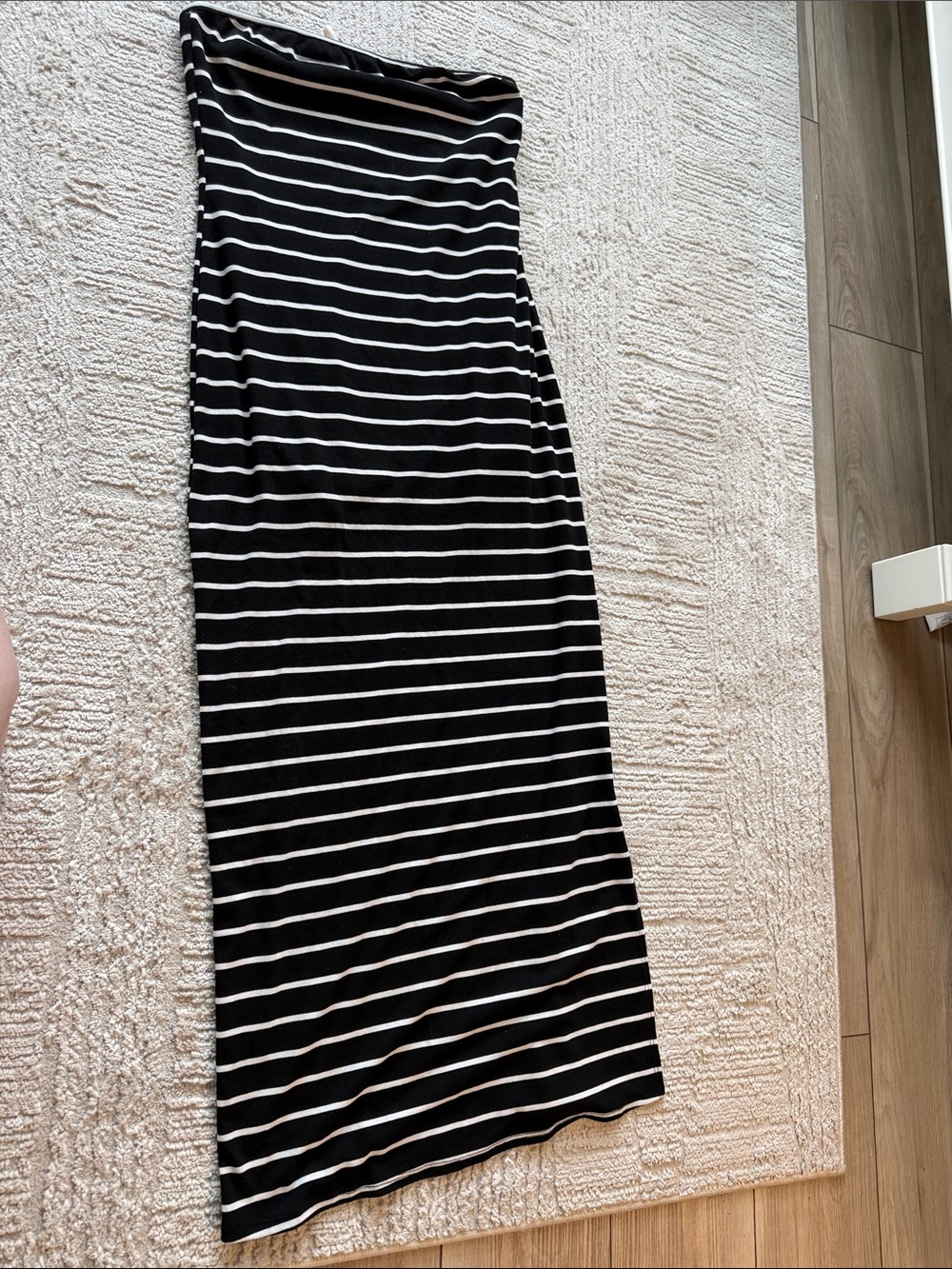 Black and White Striped bodycon dress